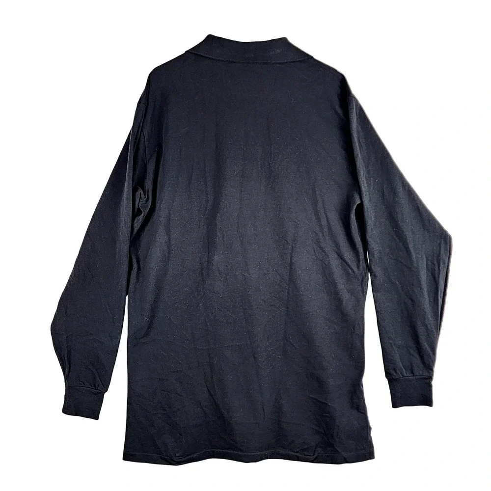 POLO Ralph‎ Lauren Long Sleeve Black Polo Shirt Men XL Red Pony Logo